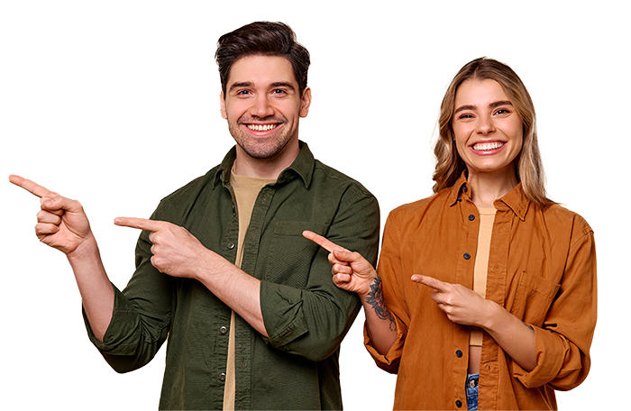 pointing-smiling